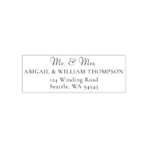 Elegant, fru Classic Bröllop Returadress