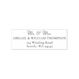 Elegant, fru Classic Bröllop Returadress Självfärgande Stämpel