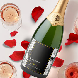 Elegant Fruit Sparkling Fig Vin etikett