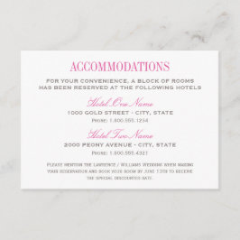 Elegant Fuchsia och Grått Bröllop-bostäder Tilläggskort