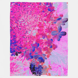 Elegant Fuchsia och Mörk blått Limelight Hydrangea Fleecefilt