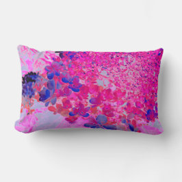 Elegant Fuchsia och Mörk blått Limelight Hydrangea Lumbarkudde