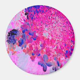 Elegant Fuchsia och Mörk blått Limelight Hydrangea Magnet