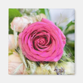 Elegant Fuchsia Rosa Garden Ro Flower Magnet