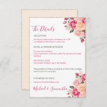 Elegant Fucia Rosa och Elfenbenskusten Ro Bröllop