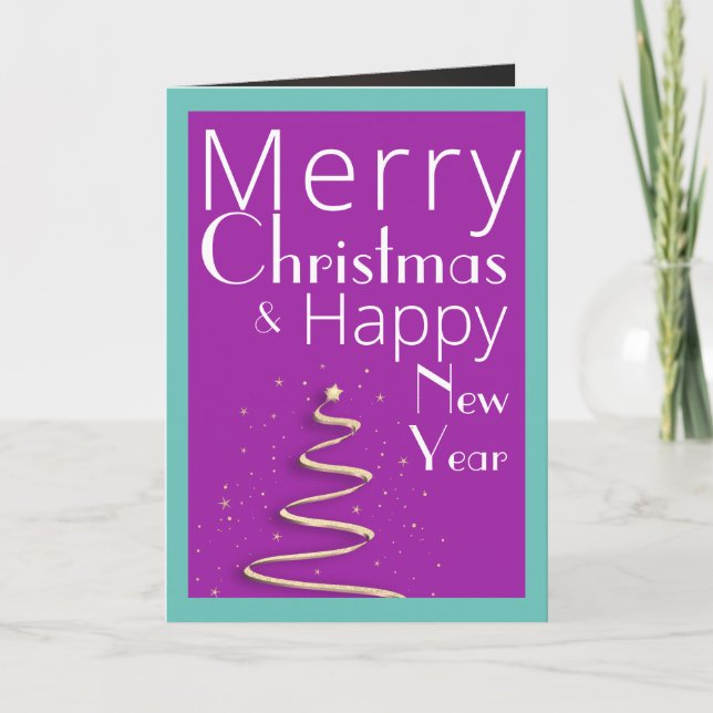 Elegant Fullt Bleed Photo jul Greetings-kort Helgkort (Framsida)