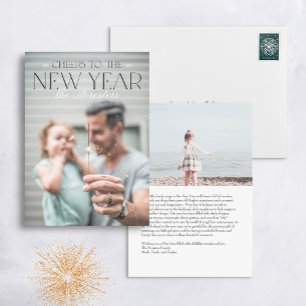 Elegant Fullt Page Photo Helgdag Card Julkort