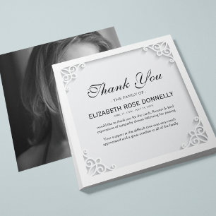 Elegant Funeral Gratitude Tack Kort