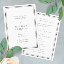 Elegant Funeral | Klassisk serviceorder