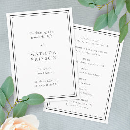 Elegant Funeral | Klassisk serviceorder Program