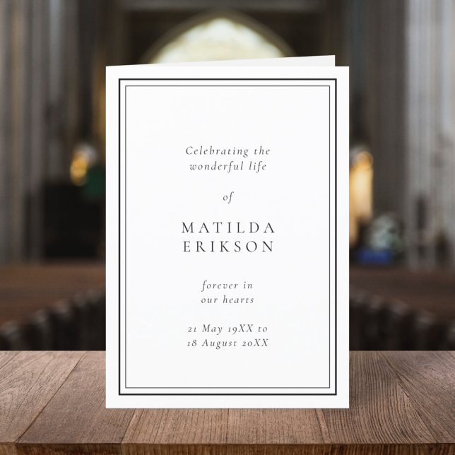 Elegant Funeral | Klassisk serviceordning har mapp Program (Skapare uppladdad)