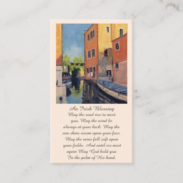 Elegant Funeral Memorial Firande of Life Card Visitkort (Framsida)