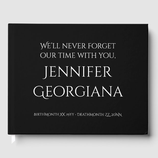 Elegant Funeral/Memorial Guest Bok (Framsida)