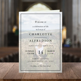 Elegant Funeral | Serviceanteckningsfoto för bestä Program