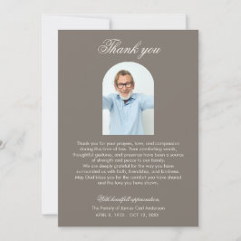 Elegant Funeral Thank you Photo Arch Memorial Tack Kort