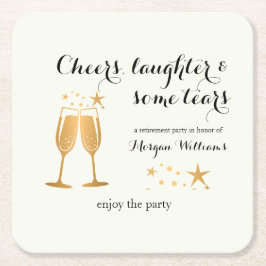 Elegant Funny Cheers Saugher Tårar Pension Underlägg Papper Kvadrat