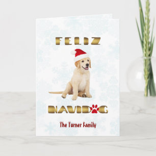 Elegant Funny Gold Foil Feliz Navidad Typography Helgkort