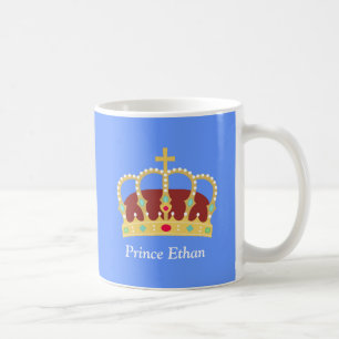 Elegant furstekrona med ädelstenar för pojkar kaffemugg
