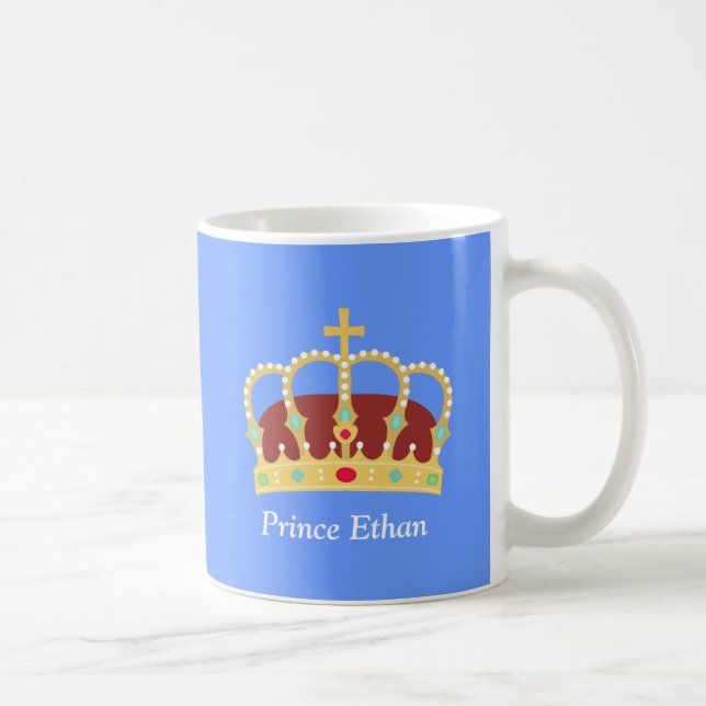 Elegant furstekrona med ädelstenar för pojkar kaffemugg (Höger)