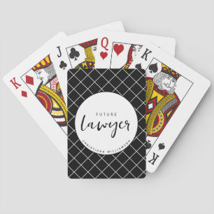 Elegant Future Lawyer Check Mönster Personlig Casinokort