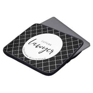 Elegant Future Lawyer Check Mönster Personlig Laptop Fodral