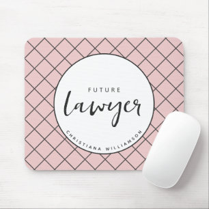 Elegant Future Lawyer Check Mönster Personlig Musmatta