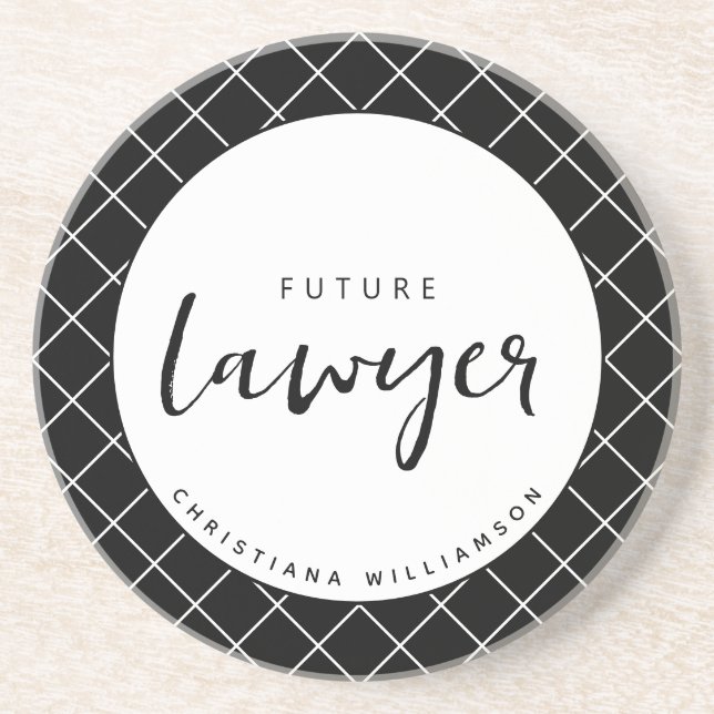 Elegant Future Lawyer Check Mönster Personlig Underlägg (Framsidan)