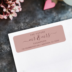 Elegant Future MR och Adress Cinnamon Ro Returadress Etikett