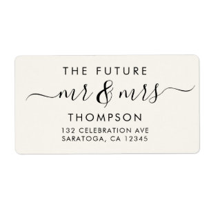 Elegant Future MR och MRS Script Modern Ivory Fraktsedel