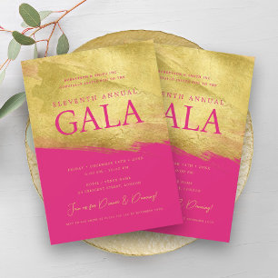 Elegant GALA Company Business Guld Push Shock rosa Inbjudningar