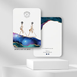 Elegant Galaxy Stars Guld Kant Logotyp judiskt kor Visitkort