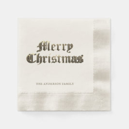 Elegant Gamla engelska Lettering God jul Pappersservett