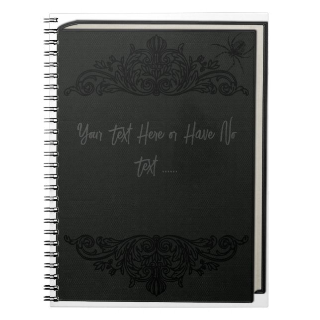 Elegant Gammal Bok Creepy Spider Gothic Victorian Anteckningsbok (Framsidan)