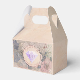 Elegant Gammal, fashioned Diamond Wedor Favor Box Presentaskar