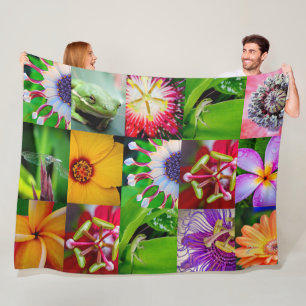 Elegant Garden Blommigt Flowers & Creatures Collur Fleecefilt