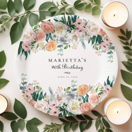 Elegant Garden Blommigt Greenery 90:e Födelsedagsf