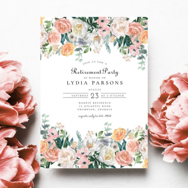 Elegant Garden Blommigt Greenery Pension Party Inbjudningar (Skapare uppladdad)