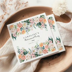 Elegant Garden Blommigt Greenery Pension Party Pappersservett