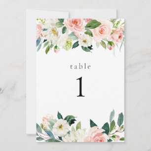 Elegant Garden Bordsnummer-kort för Blommigt Inbjudningar