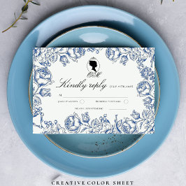 Elegant Garden Flowers Boho Bridgerton Bröllop OSA Kort