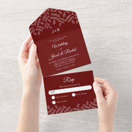 Elegant Garden Löv Fall Winter Burgundy Red