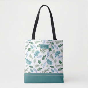 Elegant Garden Stollig Greenery Monogram Tygkasse