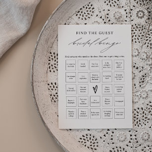 Elegant Gäst - Bröllopsbruschkörlek Bingo spel Inbjudningar