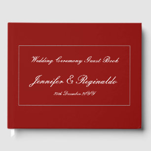 Elegant, gästbok för minimal Bröllopsfest