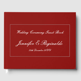 Elegant, gästbok för minimal Bröllopsfest
