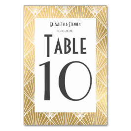 Elegant Gatsby Deco 1920's Bröllop Bordsnummer