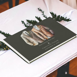 Elegant Gay Bröllop 2 Grooms i Kostym Gästböcker