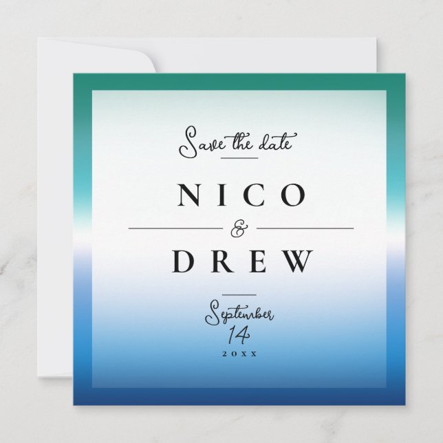 Elegant Gay Male Pride Bröllop  Spara Datumet (Framsida)