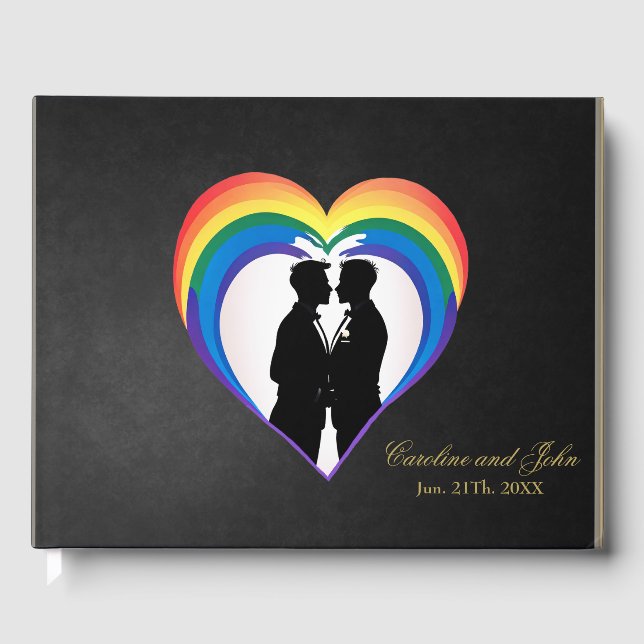 Elegant gay silhouettes. gästböcker (Framsida)