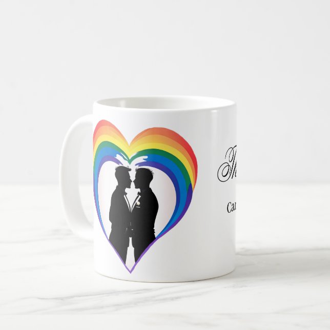 Elegant gay silhouettes. kaffemugg (Framsida vänster)
